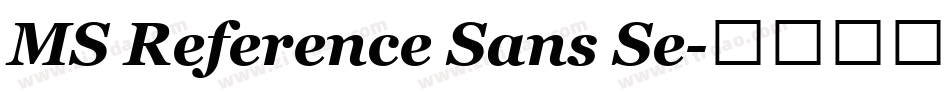 MS Reference Sans Se字体转换